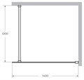 Душевая перегородка CEZARES LIBERTA-L-1-140-120-C-Cr LIBERTA-L-1-140-120-C-Cr