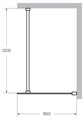 Душевая перегородка CEZARES LIBERTA-L-1-85-120-C-Cr LIBERTA-L-1-85-120-C-Cr