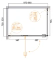 BELLAGIO-AH-1-100/80-C-BORO Душевой уголок BELLAGIO-AH-1-100/80-C-BORO