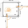 SLIDER-AH-2-70/80-100/110-GRIGIO-Cr Душевой уголок SLIDER-AH-2-70/80-100/110-GRIGIO-Cr