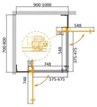 SLIDER-AH-2-70/80-90/100-C-Cr Душевой уголок SLIDER-AH-2-70/80-90/100-C-Cr