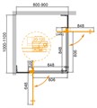 SLIDER-AH-2-80/90-100/110-C-Cr  Душевой уголок SLIDER-AH-2-80/90-100/110-C-Cr