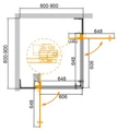 SLIDER-A-2-80/90-GRIGIO-Cr Душевой уголок SLIDER-A-2-80/90-GRIGIO-Cr