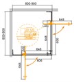 SLIDER-A-2-80/90-C-NERO Душевой уголок SLIDER-A-2-80/90-C-NERO