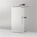 LIBERTA-L-2-120-C-NERO Душевая перегородка с возможностью двустороннего входа, стекло прозрачное, профиль чёрный, 1200x1950 мм LIBERTA-L-2-120-C-NERO