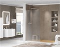 LIBERTA-L-1-100-GR-Cr Душевая перегородка с односторонним входом, стекло графит, профиль хром, 1000x1950 мм LIBERTA-L-1-100-GR-Cr