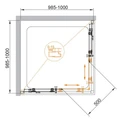 ECO-O-A-2-100-C-Cr Душевой уголок ECO-O-A-2-100-C-Cr