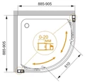 MOMENTO-R-2-90-C-Cr Душевой уголок MOMENTO-R-2-90-C-Cr