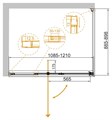 VARIANTE-AH-1-110/120-90-C-Cr Душевой уголок VARIANTE-AH-1-110/120-90-C-Cr