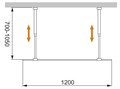 LIBERTA-L-2-120-C-Cr Душевая перегородка с возможностью двустороннего входа 1200x1950 мм LIBERTA-L-2-120-C-Cr