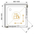 MOMENTO-A-2-100-C-Cr Душевой уголок MOMENTO-A-2-100-C-Cr