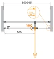VALVOLA-B-1-90-C-Cr Душевая дверь VALVOLA-B-1-90-C-Cr