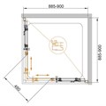 ECO-O-A-2-90-C-NERO Душевой уголок ECO-O-A-2-90-C-NERO