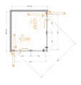 ECO-O-ASH-2-90/100-C-Cr Душевой уголок ECO-O-ASH-2-90/100-C-Cr