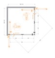 ECO-O-AS-2-100-C-Cr Душевой уголок ECO-O-AS-2-100-C-Cr