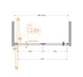ECO-O-BS-12-100-C-Cr Душевая дверь ECO-O-BS-12-100-C-Cr