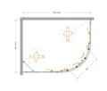 MOLVENO-RH-2-130/100-P-Cr Душевой уголок MOLVENO-RH-2-130/100-P-Cr