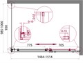 ACQUA-AH-1-150/100-C-Cr Душевой уголок ACQUA-AH-1-150/100-C-Cr