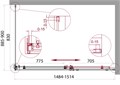 ACQUA-AH-1-150/90-C-Cr Душевой уголок ACQUA-AH-1-150/90-C-Cr