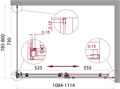 ACQUA-AH-1-110/80-C-Cr Душевой уголок ACQUA-AH-1-110/80-C-Cr
