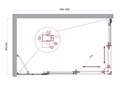 LUCE-AH-21-150/90-C-Cr Душевой уголок LUCE-AH-21-150/90-C-Cr