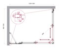 LUCE-AH-21-125/100-C-Cr Душевой уголок LUCE-AH-21-125/100-C-Cr