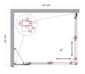 LUCE-AH-21-120/100-C-Cr Душевой уголок LUCE-AH-21-120/100-C-Cr