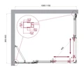 LUCE-AH-21-110/90-P-Cr Душевой уголок LUCE-AH-21-110/90-P-Cr