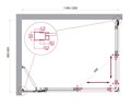 LUCE-AH-21-120/90-C-Cr Душевой уголок LUCE-AH-21-120/90-C-Cr