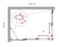 LUCE-AH-21-110/80-C-Cr Душевой уголок LUCE-AH-21-110/80-C-Cr