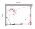 LUCE-AH-21-105/80-C-Cr Душевой уголок LUCE-AH-21-105/80-C-Cr