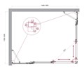 LUCE-AH-22-150/120-C-Cr Душевой уголок LUCE-AH-22-150/120-C-Cr