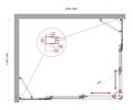 LUCE-AH-22-145/115-C-Cr Душевой уголок LUCE-AH-22-145/115-C-Cr