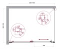 LUCE-AH-1-130/100-C-Cr Душевой уголок LUCE-AH-1-130/100-C-Cr