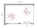 LUCE-AH-1-130/90-C-Cr Душевой уголок LUCE-AH-1-130/90-C-Cr
