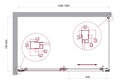 LUCE-AH-1-130/80-C-Cr Душевой уголок LUCE-AH-1-130/80-C-Cr