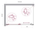 LUCE-AH-1-120/90-C-Cr Душевой уголок LUCE-AH-1-120/90-C-Cr