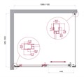 LUCE-AH-1-110/100-C-Cr Душевой уголок LUCE-AH-1-110/100-C-Cr