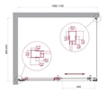 LUCE-AH-1-110/90-C-Cr Душевой уголок LUCE-AH-1-110/90-C-Cr