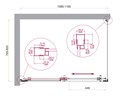LUCE-AH-1-110/80-C-Cr Душевой уголок LUCE-AH-1-110/80-C-Cr