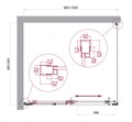 LUCE-AH-1-100/90-C-Cr Душевой уголок LUCE-AH-1-100/90-C-Cr