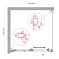 LUCE-A-1-100/100-C-Cr Душевой уголок LUCE-A-1-100/100-C-Cr