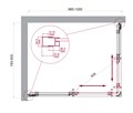 LUCE-AH-2-100/80-C-Cr Душевой уголок LUCE-AH-2-100/80-C-Cr