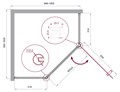 UNO-195-P-1-100-C-Cr Душевой уголок UNO-195-P-1-100-C-Cr