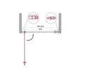Душевая дверь BelBagno ETNA-B-1-90-C-Cr ETNA-B-1-90-C-Cr