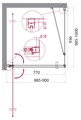 MARMI-AH-1-90/100-C-Cr Душевой уголок MARMI-AH-1-90/100-C-Cr