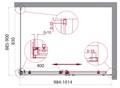 ACQUA-AH-1-100/90-C-Cr Душевой уголок ACQUA-AH-1-100/90-C-Cr