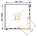 Душевой уголок CEZARES ANIMA-W-A-2-100-C-Cr ANIMA-W-A-2-100-C-Cr