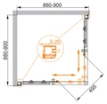 Душевой уголок CEZARES ANIMA-W-A-2-90-C-Cr-IV ANIMA-W-A-2-90-C-Cr-IV