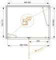 Душевой уголок CEZARES BERGAMO-W-AH-1-100/80-C-Cr-L BERGAMO-W-AH-1-100/80-C-Cr-L